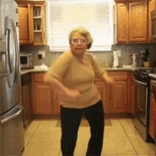 dancing granny kitchen