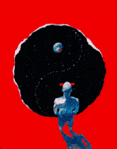 a drawing of a robot with a red band around his eyes that says ' freedom '