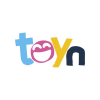 a colorful toyn logo with a smiling face on it