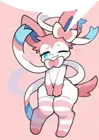 a cartoon drawing of a pink and white pokemon