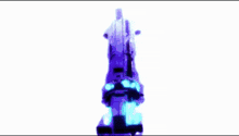 a purple background with a silhouette of a person in a hat