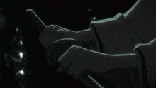 a person 's fist with blood coming out of it