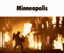 Minneapolis Fire GIF - Minneapolis Fire Burning Down GIFs