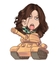 Military Tank Sticker - Military Tank Angry Stickers
