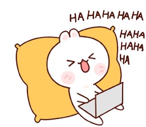 Bunny Laughing Sticker - Bunny Laughing Watching Stickers