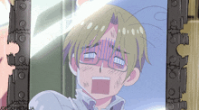 a cartoon of a boy with glasses and the words gifs of hetalia on the bottom right