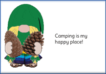 Gnome Camping GIF - Gnome Camping Animated Card GIFs