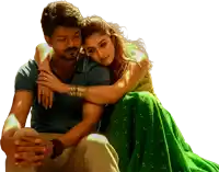 a man and a woman are sitting next to each other and the woman is wearing a green skirt