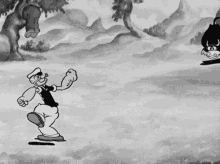 Popeye The Sailor - I Eats My Spinach GIF