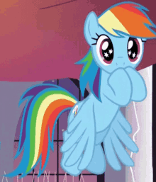 dashabetes too cute want rainbow horse uwu