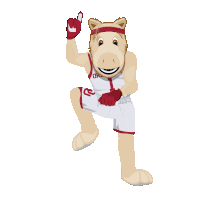 a mascot for oklahoma is wearing number 1