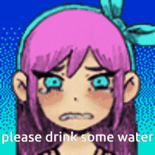 Please Drink Some Water Omori GIF - Please Drink Some Water Omori Aubrey GIFs