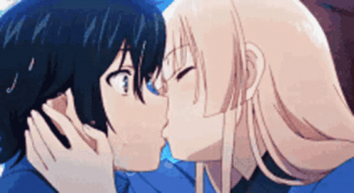 Kiss Anime GIF  Kiss Anime Happy  Discover  Share GIFs