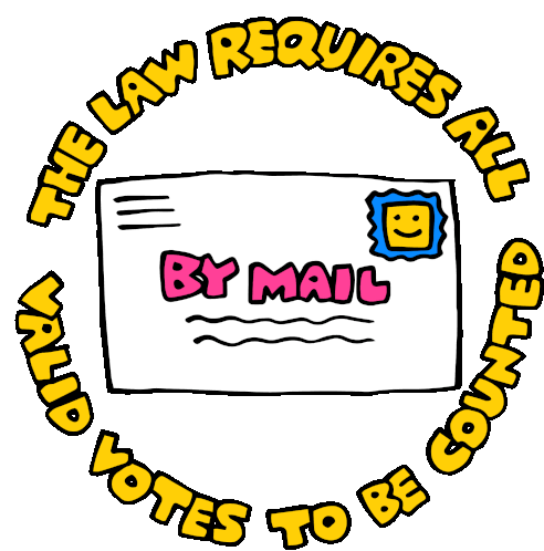 The Law Requires All Valid Votes To Be Counted Voting Law Sticker - The Law Requires All Valid Votes To Be Counted Voting Law Votes To Be Counted Stickers