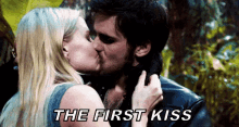 The First Kiss GIF - First Kiss The Fist Kiss Emma And Hook GIFs