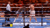a boxing match between wardley and huni is going on