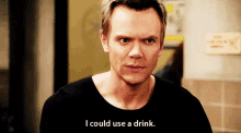 I Could Use A Drink GIF - Community Joel Mc Hale Jeff Winger GIFs