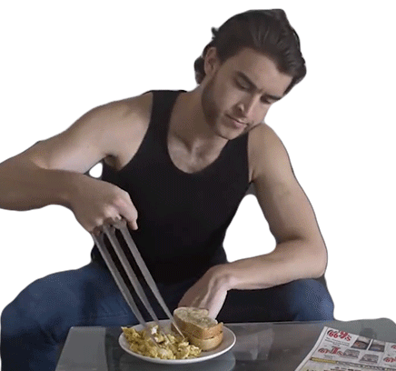 Eating Wolverine Sticker - Eating Wolverine Eating Egg Stickers