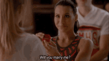 Glee Santana Lopez GIF - Glee Santana Lopez Will You Marry Me GIFs