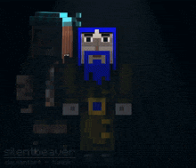 two minecraft characters are standing next to each other with the name silentbeaver on the bottom right