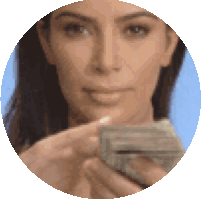 Kim Kardashian Money Sticker - Kim Kardashian Money Cash Stickers