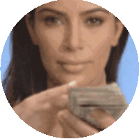 Kim Kardashian Money Sticker - Kim Kardashian Money Cash Stickers