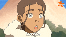 a nickelodeon cartoon shows a girl with a surprised expression on her face