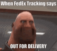 tf2 excited bouncing fed ex out for delivery