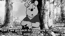 Winnie The Pooh Go Back To Page One GIF - Winnie The Pooh Go Back To Page One Past GIFs