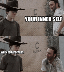 Ate Carbs GIF - Ate Carbs Inner Self GIFs