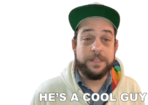 Hes A Cool Guy Doddybeard Sticker - Hes A Cool Guy Doddybeard Nice Guy Stickers