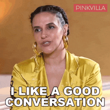 I Like A Good Conversation Neha Dhupia GIF - I Like A Good Conversation Neha Dhupia Pinkvilla GIFs