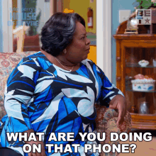 What Are You Doing On That Phone Ella Payne GIF - What Are You Doing On That Phone Ella Payne House Of Payne GIFs