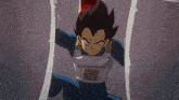 a cartoon character with a yellow light coming out of his body