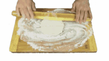 starch powder baking rolling pizza preparation