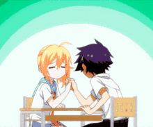 Cute Anime Couple, kis, kiss, cute, animeboy, animegirl, animekiss