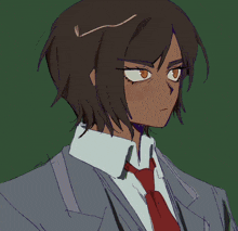 a drawing of a man in a suit and tie with a bubble around his head
