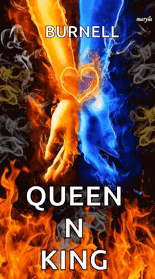 royalty queen king heart fire
