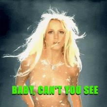 a picture of a naked woman with the words baby can 't you see