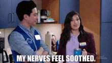 Superstore Amy Sosa GIF - Superstore Amy Sosa My Nerves Feel Soothed GIFs