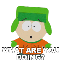 What Are You Doing Kyle Broflovski Sticker - What Are You Doing Kyle Broflovski South Park Stickers