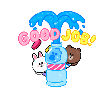 Water Cony Brown Sticker - Water Cony Brown Line Friends Stickers