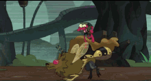 a cartoon of a turkey being eaten by a spider