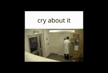 a screenshot of a video with the words cry about it