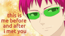 This Is Me Before And After This Is Me Before And After I Met You GIF - This Is Me Before And After This Is Me Before And After I Met You Saiki GIFs