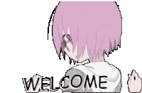 Welcome Welcome Anime Sticker