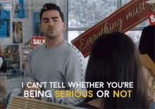 I Cant Tell Whether Youre Being Serious Or Not Dan Levy GIF - I Cant Tell Whether Youre Being Serious Or Not Dan Levy David GIFs