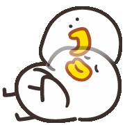 a cartoon duck with a yellow beak is laying down with its head on another duck .