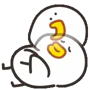 a cartoon duck with a yellow beak is laying down with its head on another duck .