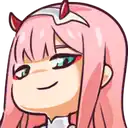 a cartoon of a girl with horns on her head .